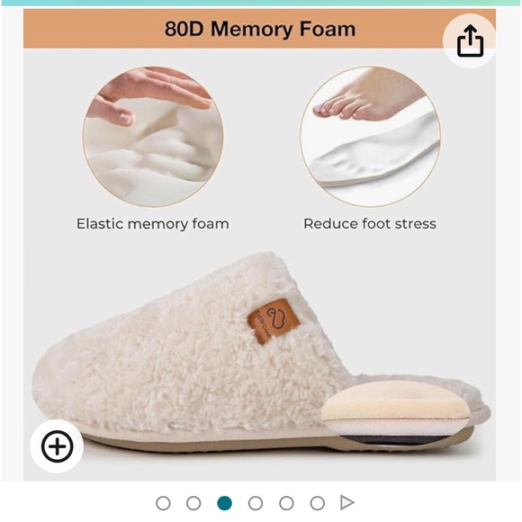 EverFoams Women's Cozy Soft Fuzzy Slippers NWOT - Picture 7 of 8